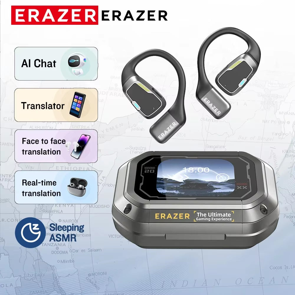 AI-Enhanced XP6 Bluetooth Earphones with Integrated Translator, Sleep ASMR Features, Customizable Equalizer App, and Wireless Connectivity for Professional and Travel Use